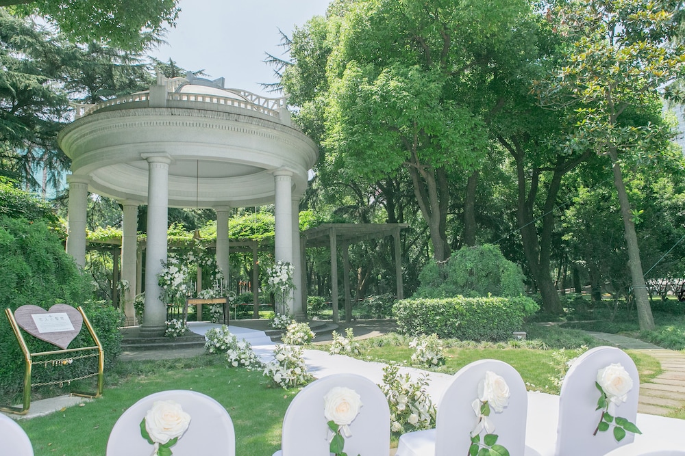 Outdoor wedding area