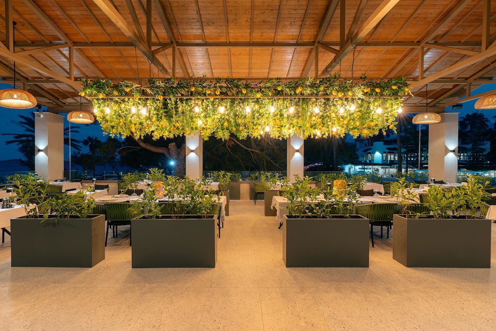 Outdoor banquet area