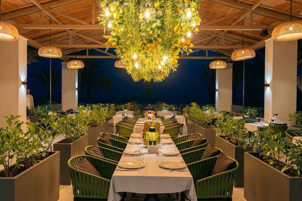 Outdoor banquet area