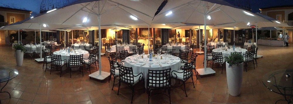 Outdoor banquet area