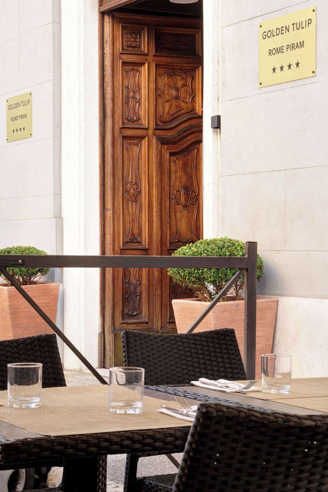 Outdoor banquet area