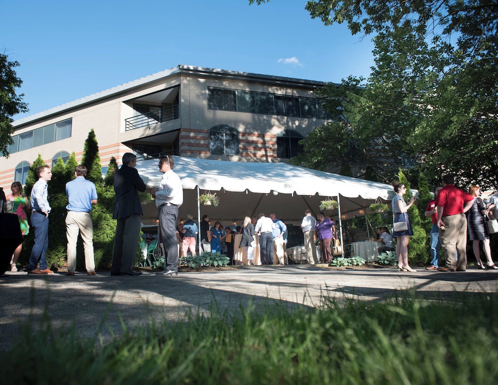 Outdoor banquet area