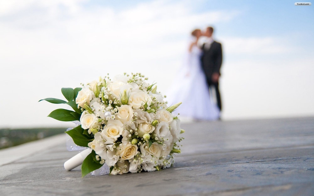 Outdoor wedding area