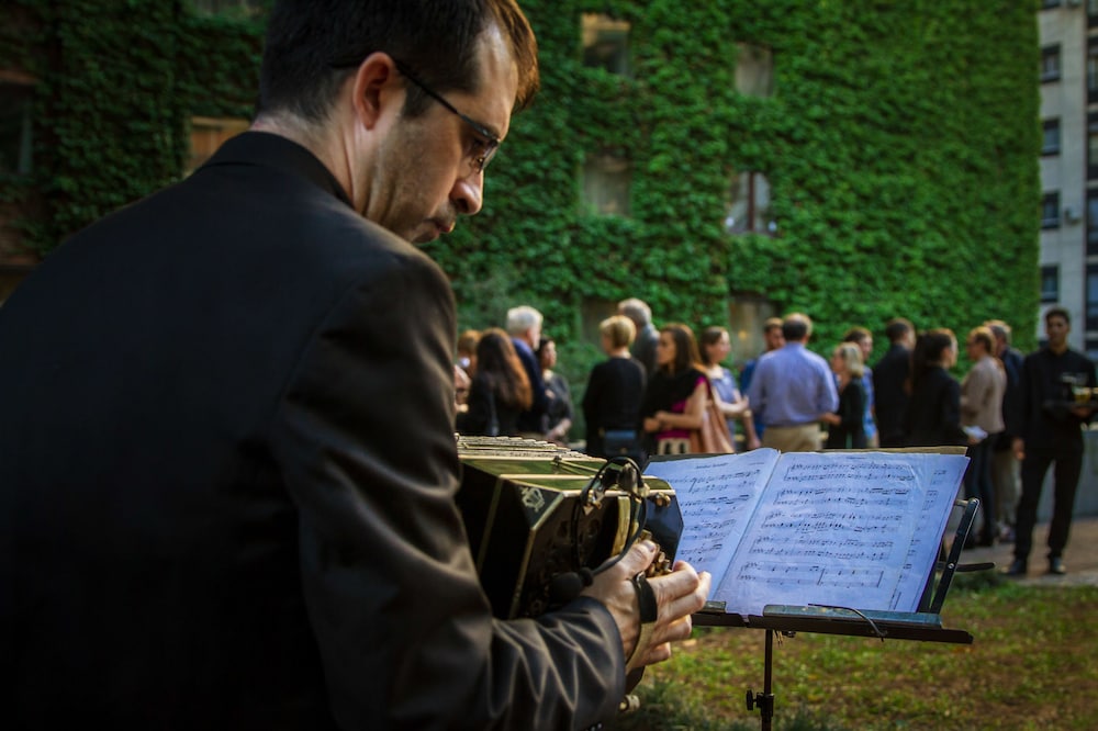 Outdoor wedding area