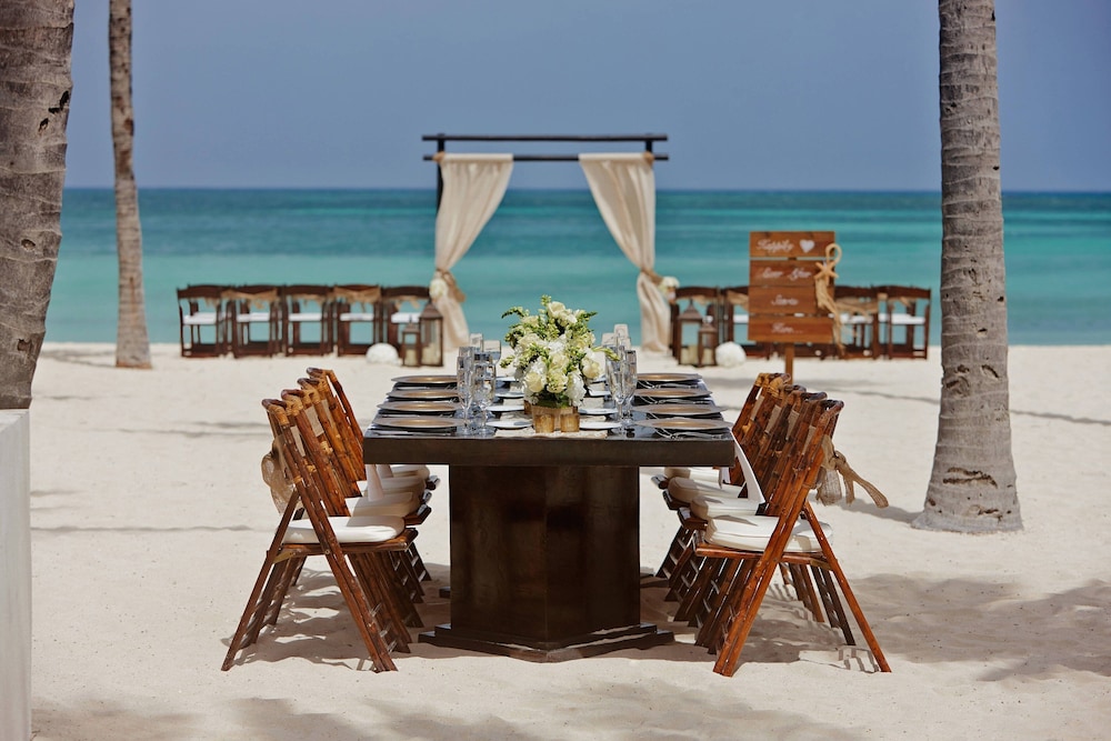 Outdoor wedding area