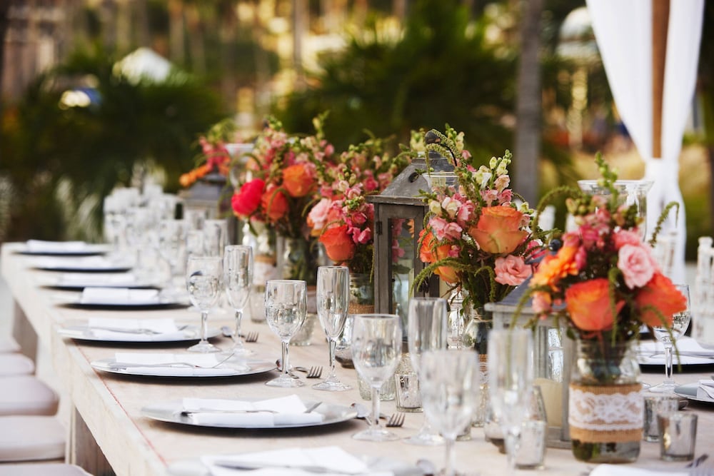 Outdoor wedding area