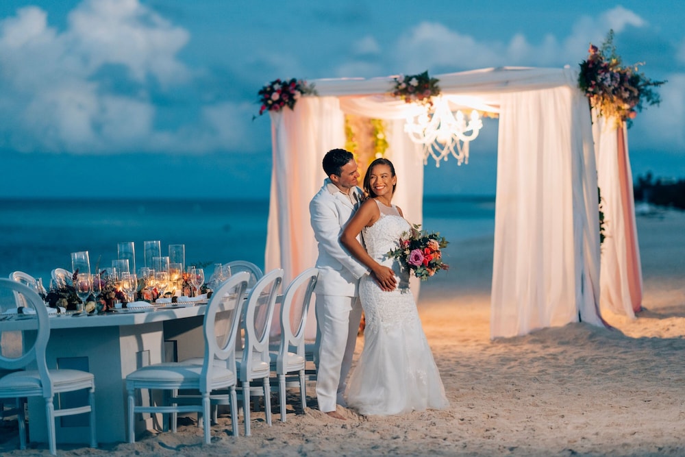Outdoor wedding area