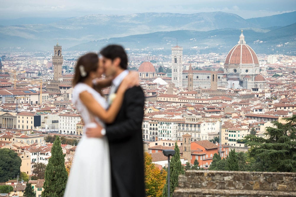Outdoor wedding area