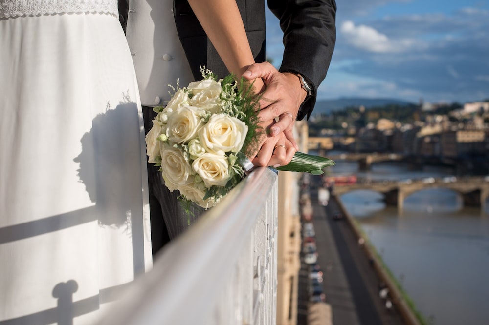 Outdoor wedding area