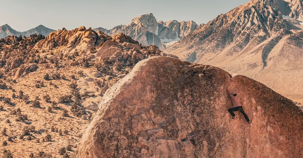 Outdoor rock climbing