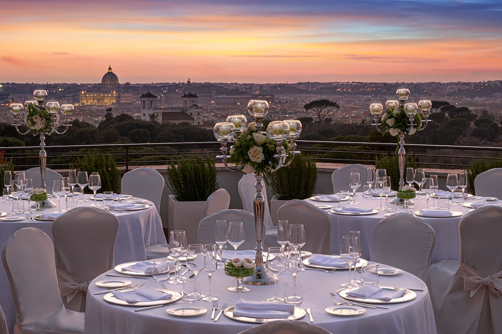 Outdoor wedding area