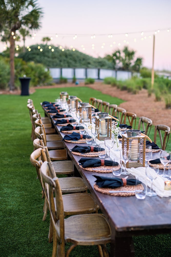 Outdoor banquet area