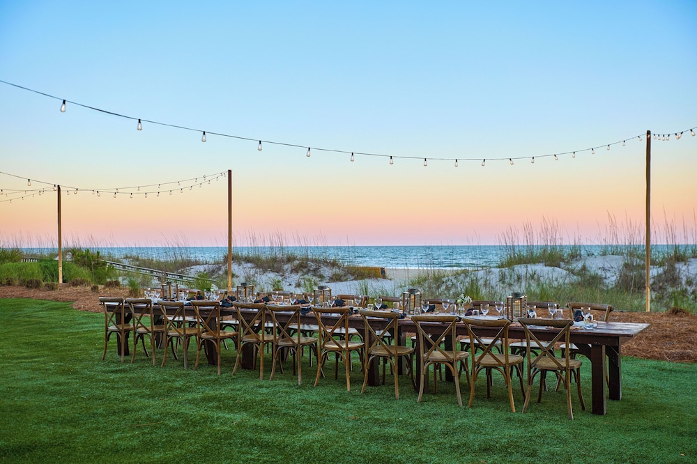 Outdoor banquet area