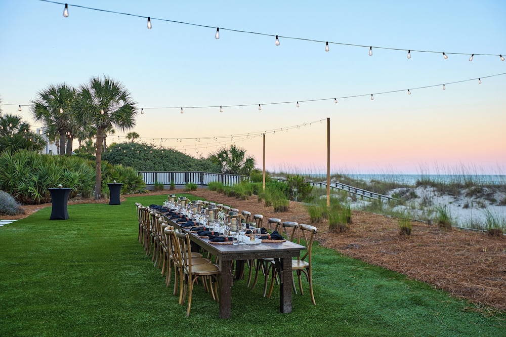 Outdoor banquet area
