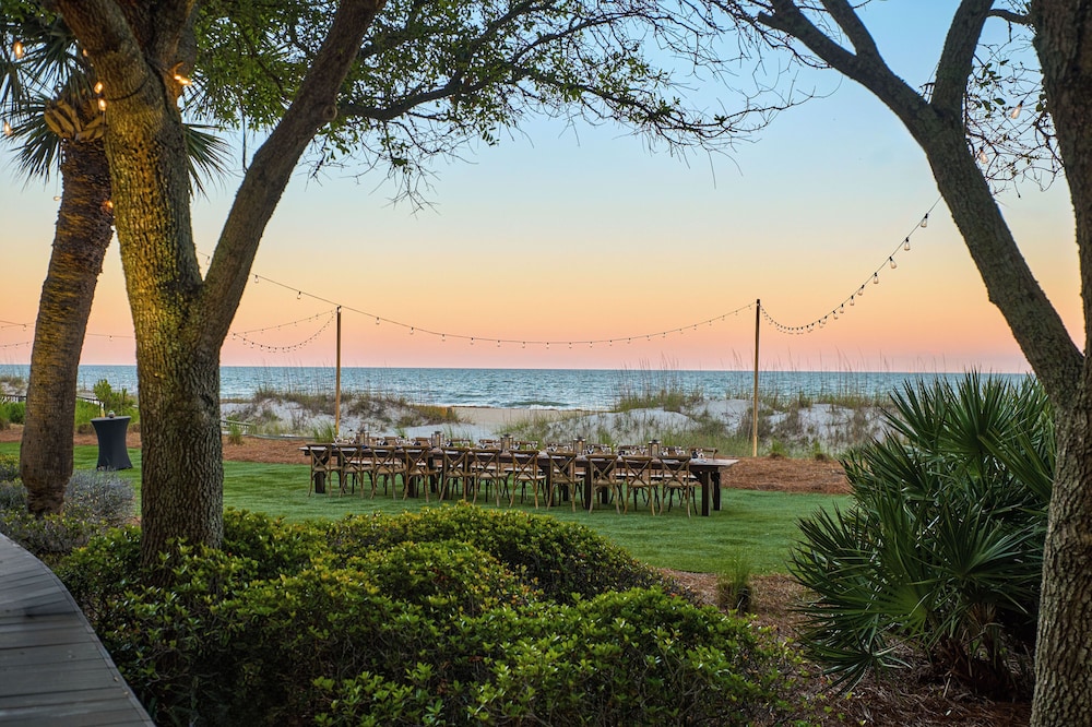 Outdoor banquet area