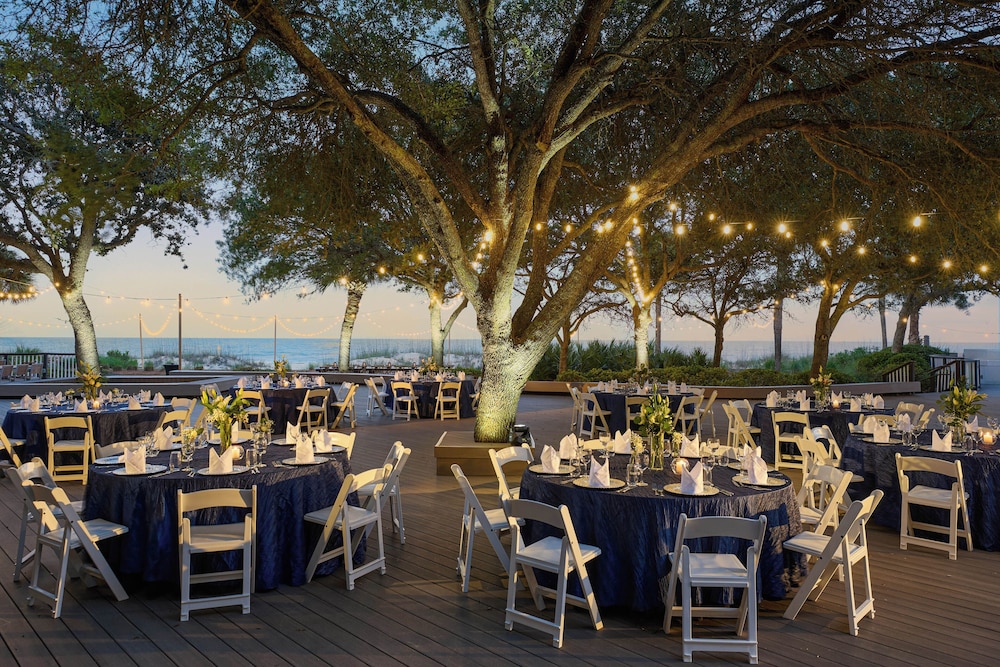 Outdoor banquet area