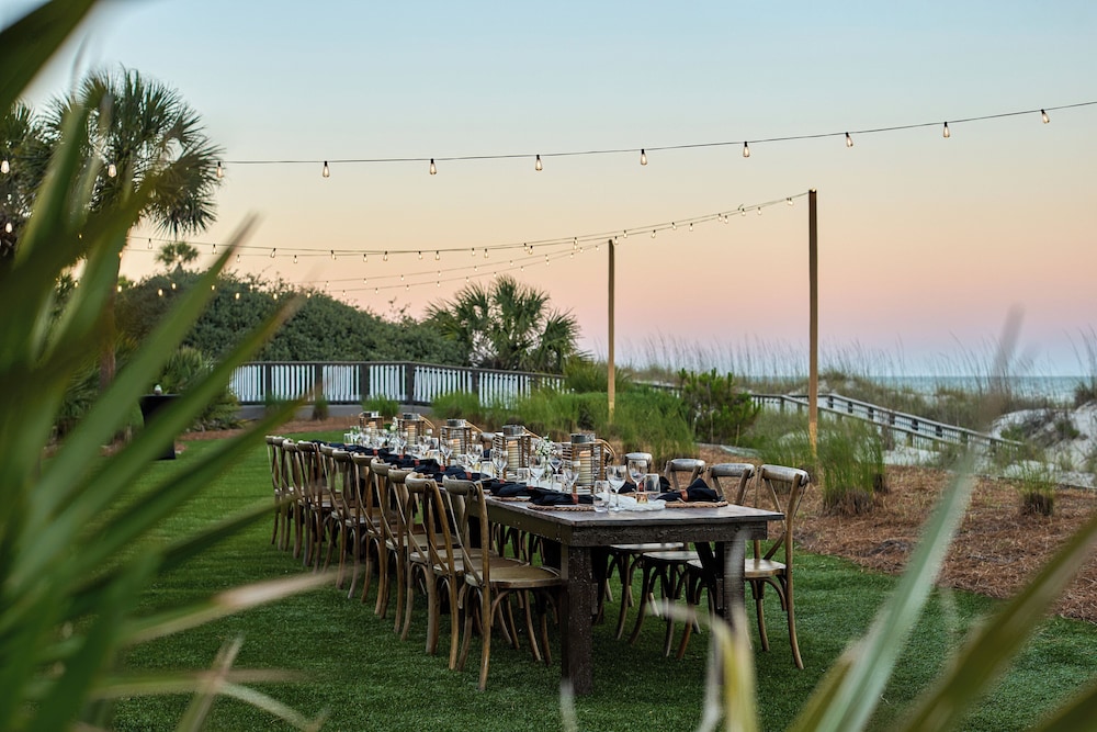 Outdoor banquet area
