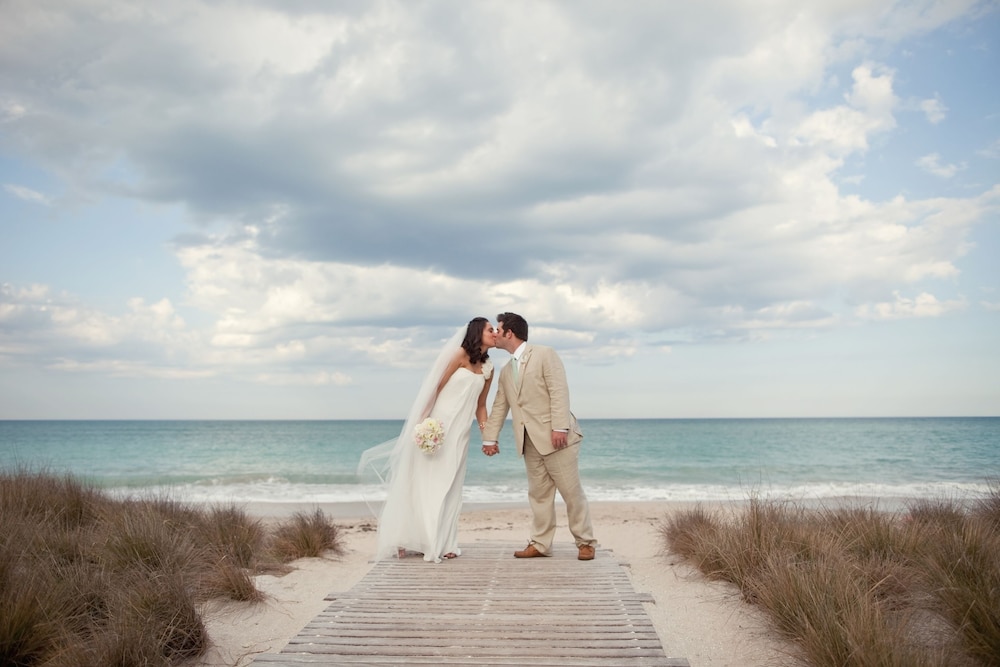 Outdoor wedding area