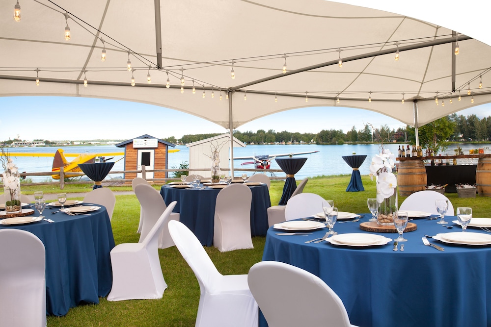 Outdoor banquet area