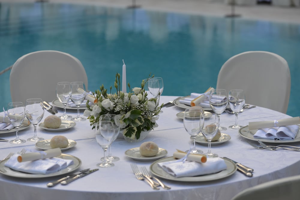 Outdoor wedding area