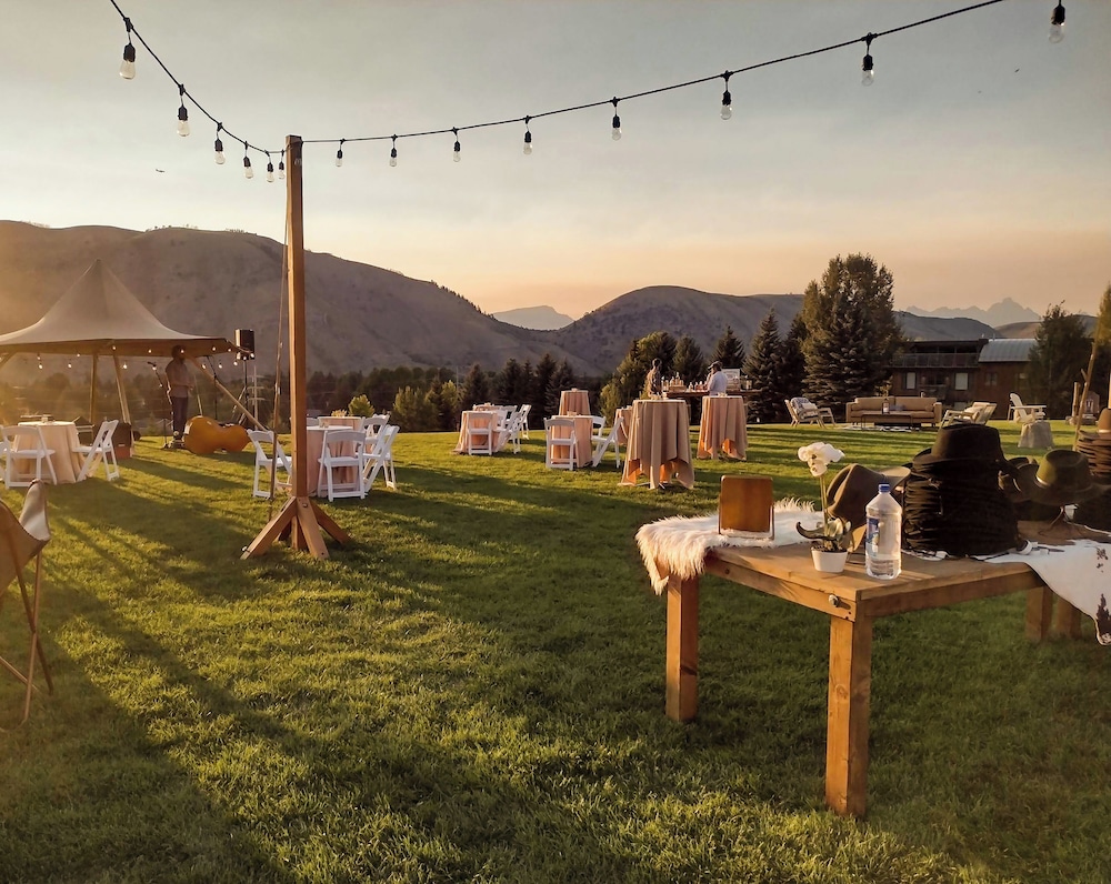 Outdoor wedding area