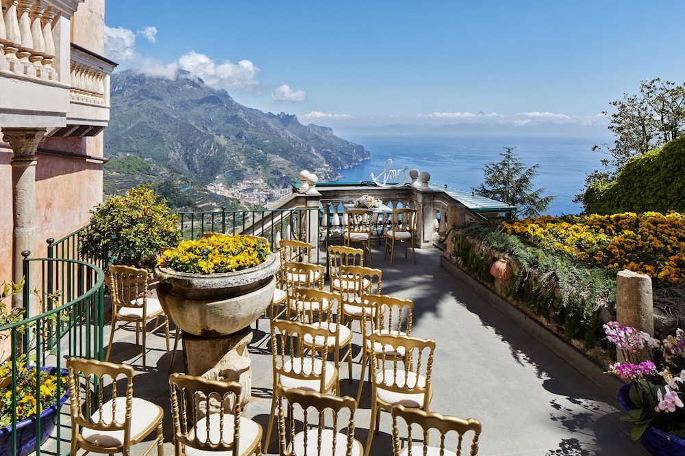 Outdoor banquet area