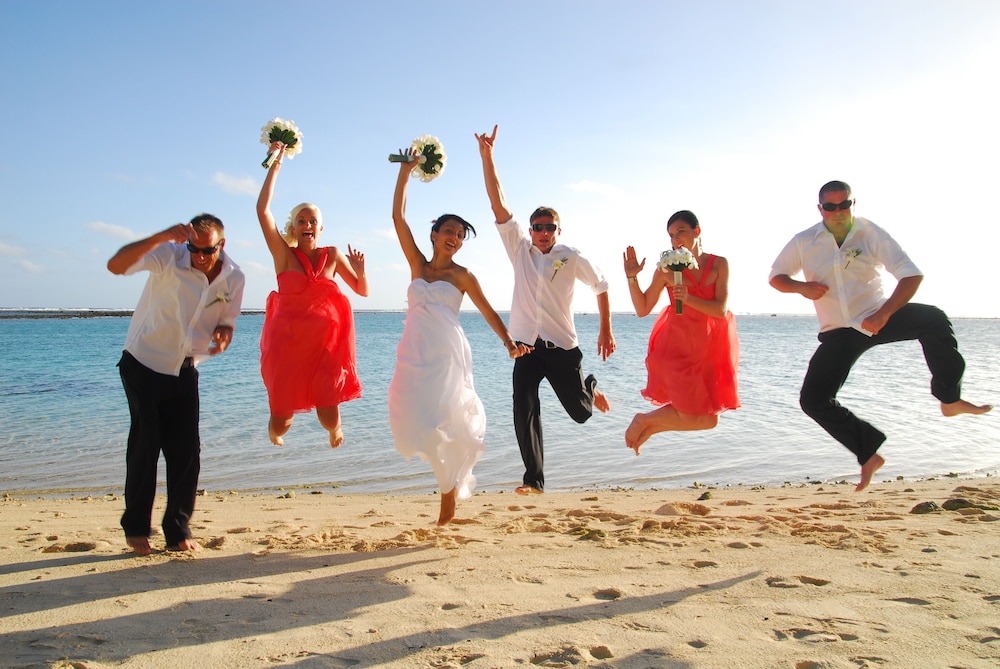 Outdoor wedding area