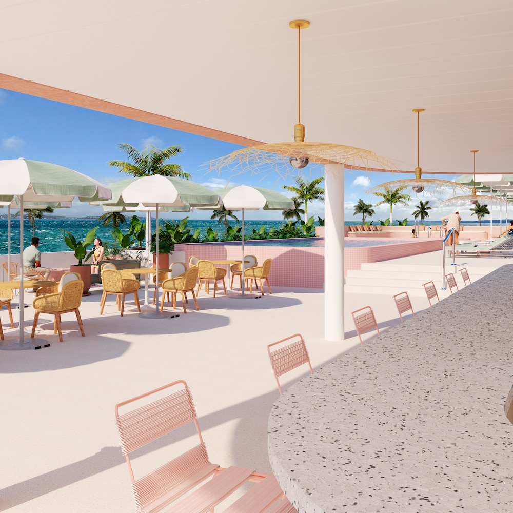 Poolside bar