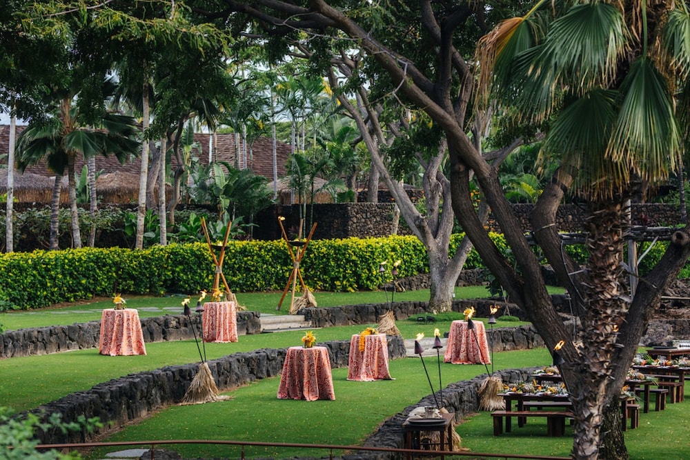 Outdoor banquet area