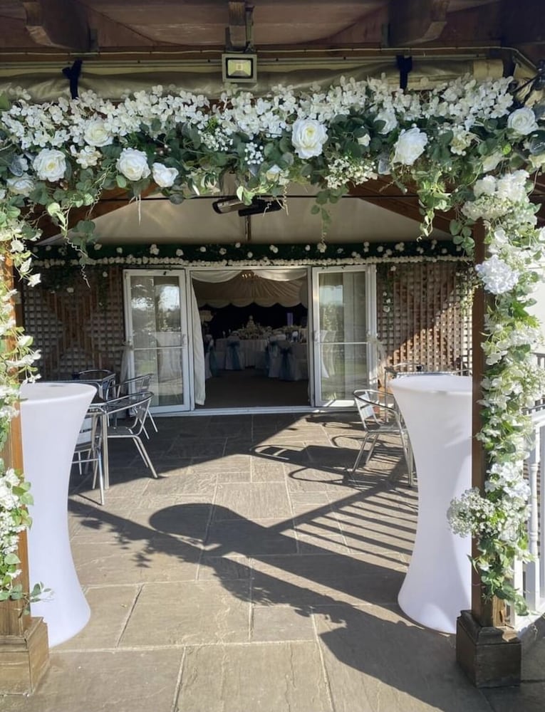 Outdoor wedding area