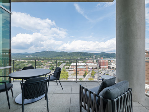 Enjoy stunning views from the One Bedroom King Suite balcony