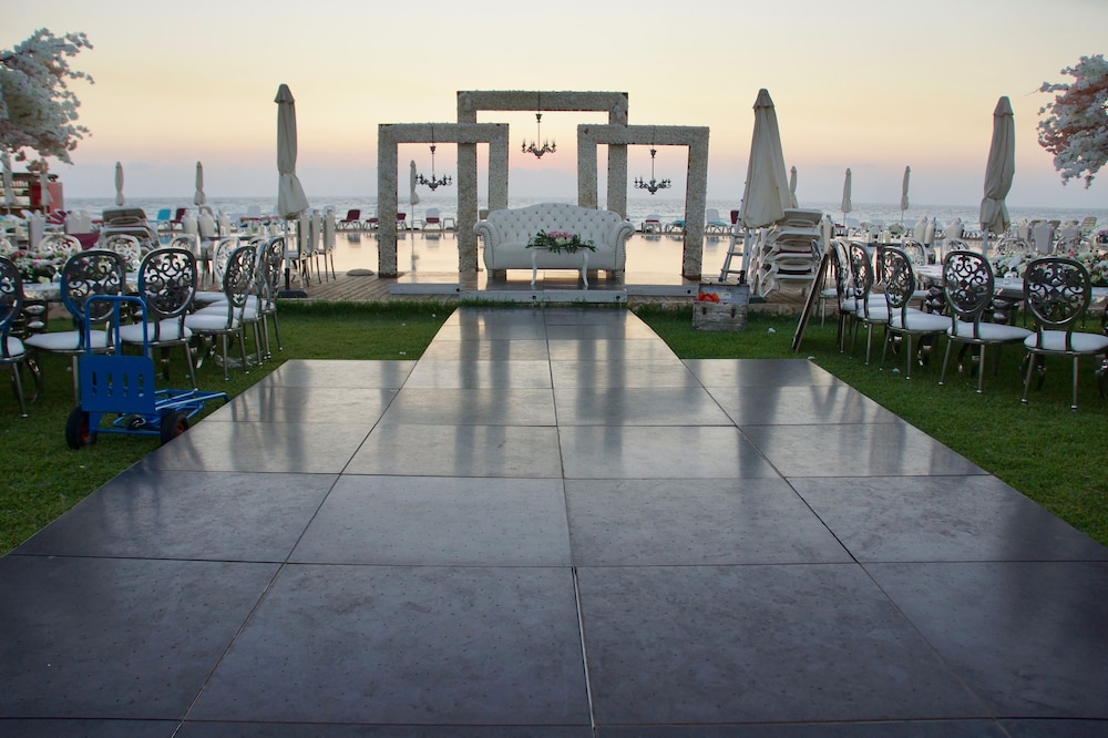 Outdoor banquet area