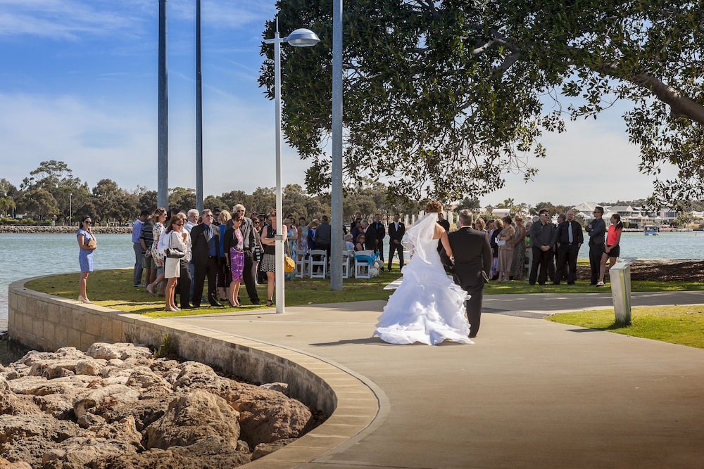 Outdoor wedding area