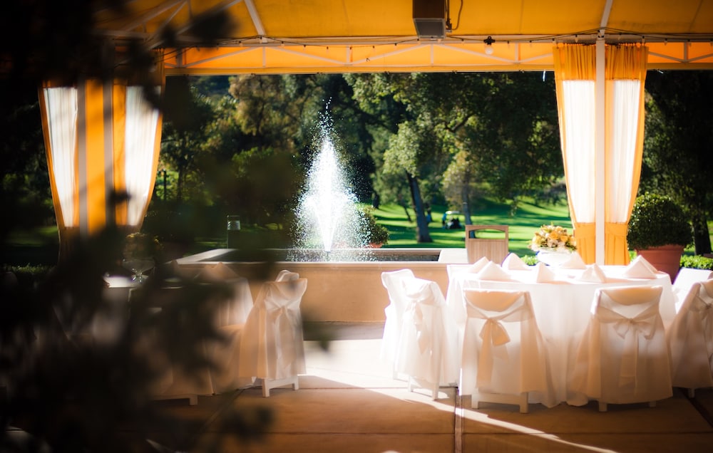 Outdoor wedding area