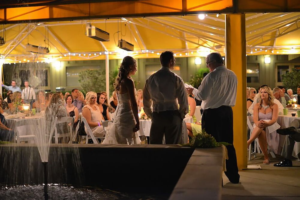 Outdoor wedding area