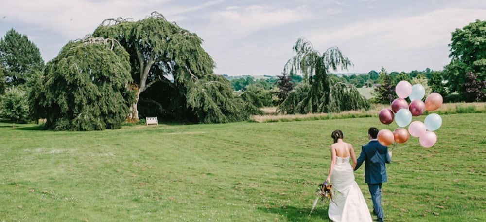 Outdoor wedding area