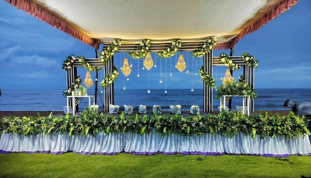 Outdoor wedding area