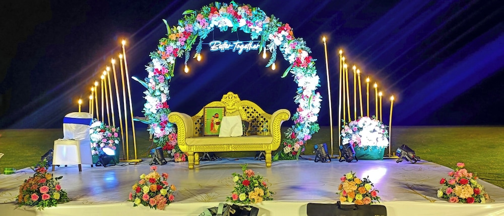 Outdoor wedding area