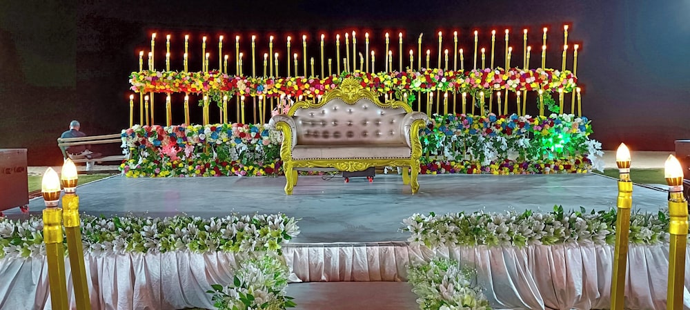 Outdoor wedding area