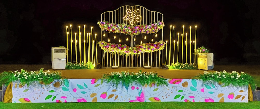 Outdoor wedding area