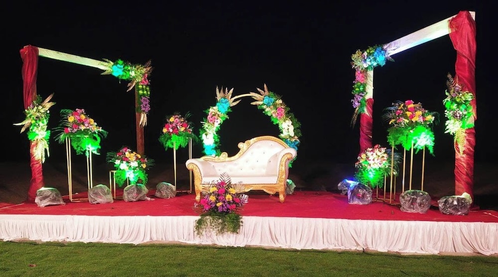 Outdoor wedding area