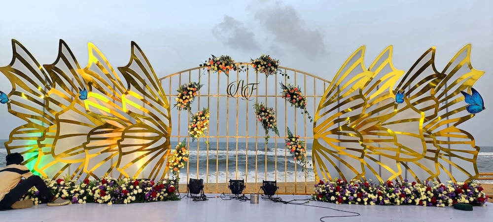 Outdoor wedding area