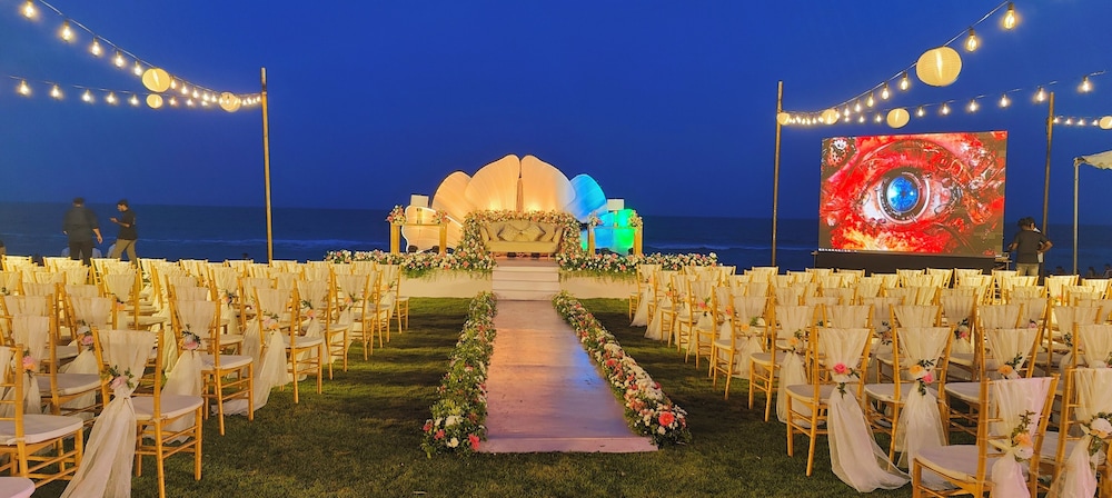 Outdoor wedding area