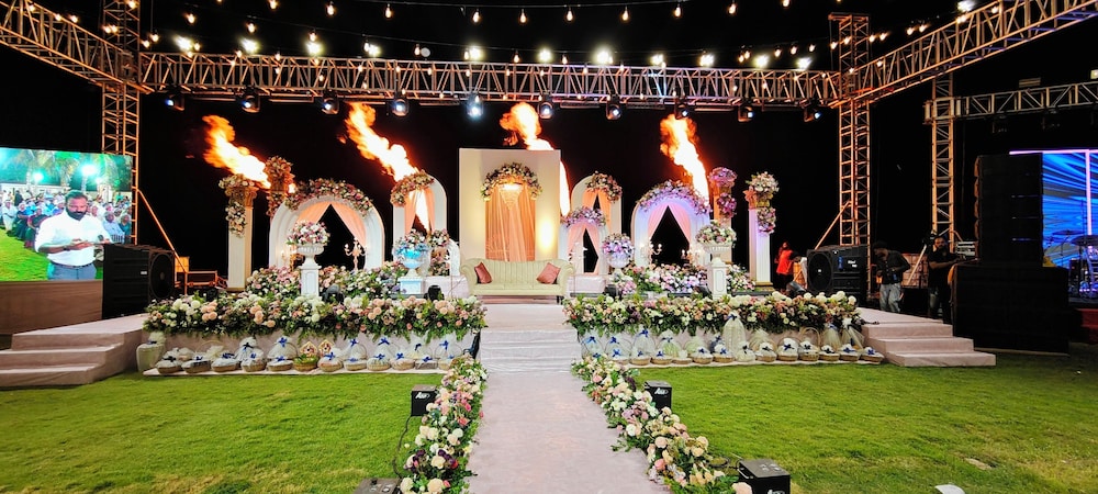 Outdoor wedding area
