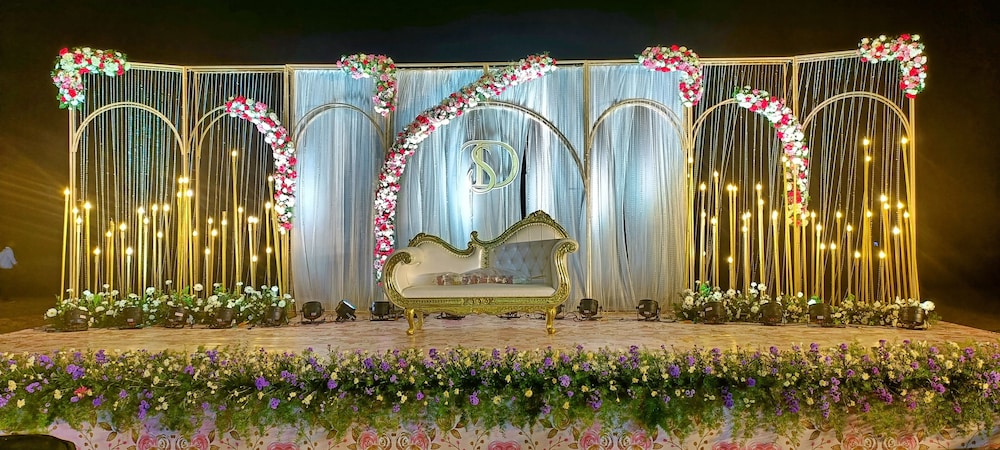 Outdoor wedding area