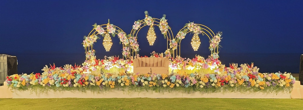 Outdoor wedding area