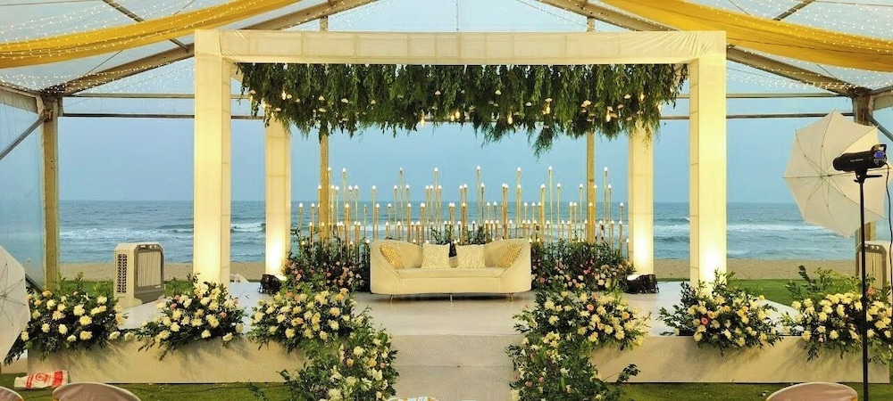 Outdoor wedding area