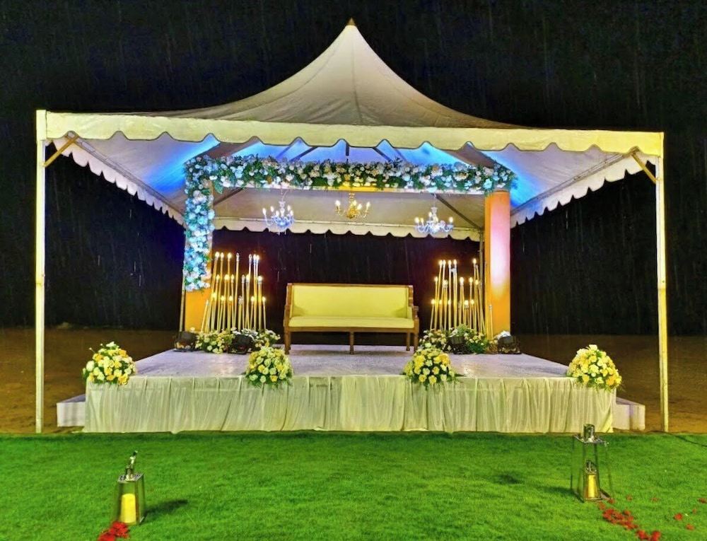 Outdoor wedding area