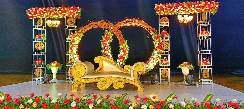 Outdoor wedding area