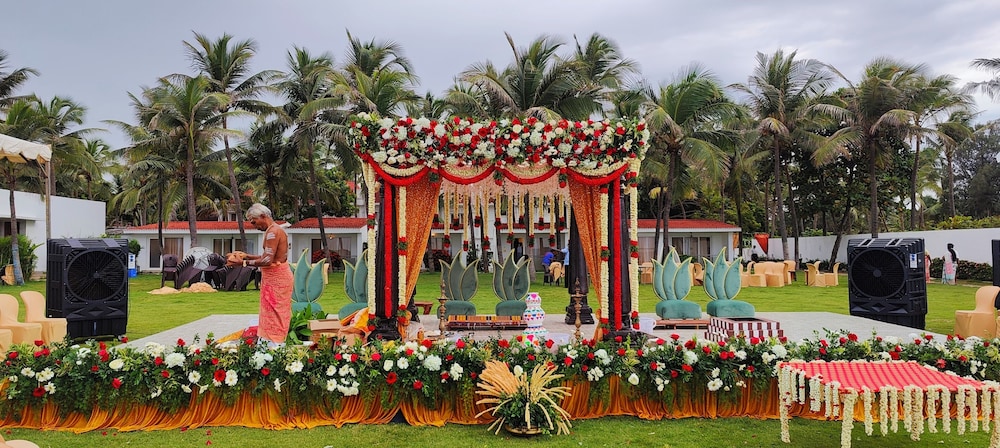 Outdoor wedding area
